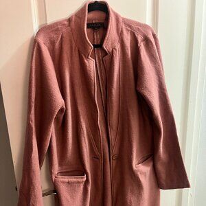 Long Pink Cardigan Sweater